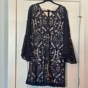 MSK, navy, lace dress